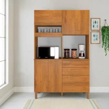 Imagem de Armário de Cozinha 5 Portas e 2 Gavetas 100% Mdf Viena Espresso Móveis