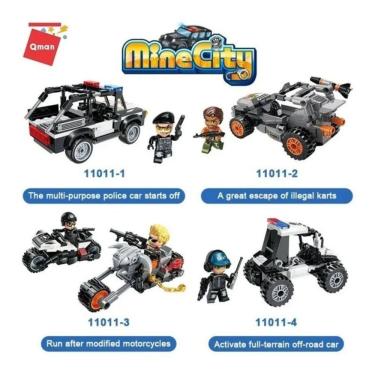 Imagem de Blocos de construção Lego Type Auto Toy Police Cars 490 unidades