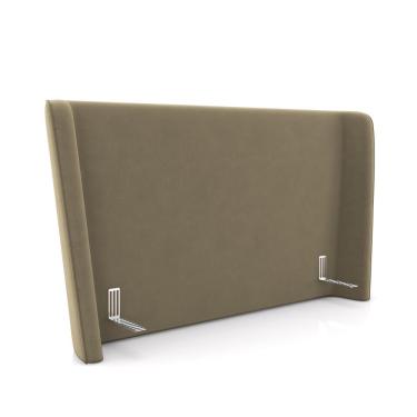 Imagem de Cabeceira Design para Cama Queen Torres Pés em Madeira Veludo Castor G91 - Gran Belo