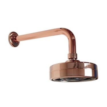 Imagem de Ducha Fria Articulada Chuveiro Piscina Autolimpante Rosê - Larmont Aca