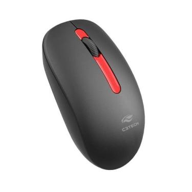 Imagem de Mouse Sem Fio C3Tech MW15RBK com Sensor Óptico de Alta Precisão  Desig