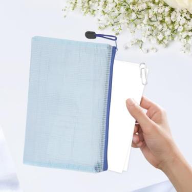 Imagem de Sacos de arquivo com zíper, armazenamento de escritório - plástico impermeável multicolorido, serve para bolsa de documentos, bolsa de malha e uso doméstico A4