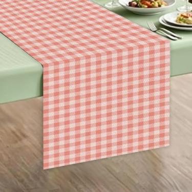 Imagem de Toalha de mesa quadriculada vermelha estética retangular para casa, fazenda, cozinha, sala de estar, sala de jantar, capa de mesa decorativa para festas, casamentos, feriados