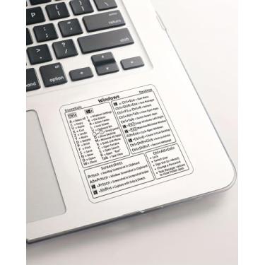 Imagem de Adesivo de atalhos de teclado transparente com texto preto 8 * 8 cm/3,15 * 3,15 polegadas LCC2405-03