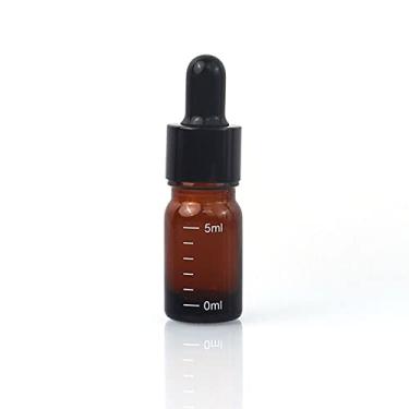 Imagem de Frasco de pipeta líquida de viagem de perfume frasco conta-gotas de vidro âmbar recarregável (5 ml)