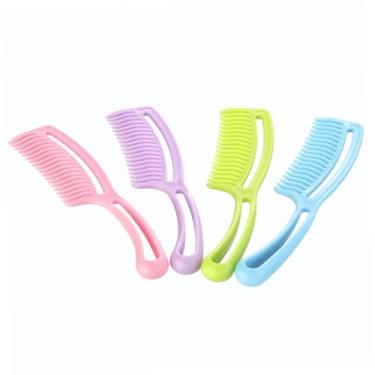 Imagem de Pente desembaraçador de cabelo, pentes com dentes largos, escova desembaraçadora de dentes ondulados para mulheres, desembaraçador de cabelo fino