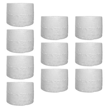 Imagem de FashionCha Conjunto de 10 Círculos de Espuma para Artesanato, Lembrancinhas de Festa, Cilindros de Espuma Leves para Projetos de Faça Você Mesmo, Modelagem, 7x4.6cm