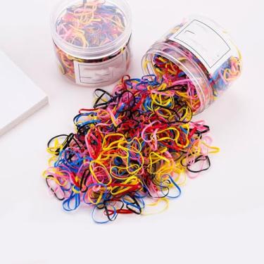 Imagem de Bandanas elásticas coloridas, 500 mini grampos de cabelo, faixas de cabelo grossas e macias