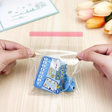 Imagem de Sacos de celofane autovedantes para presente autoadesivos, 10 x 10 cm, sacos de celofane transparentes e resseláveis, 100 peças