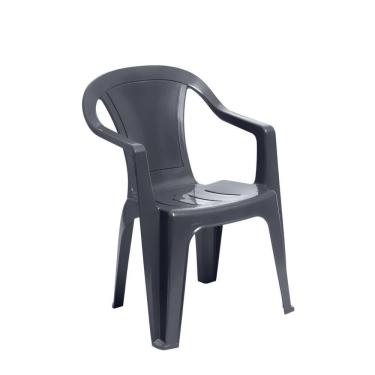 Imagem de Cadeira Plástica Empilhável Oggi Cinza Pietra Pisani