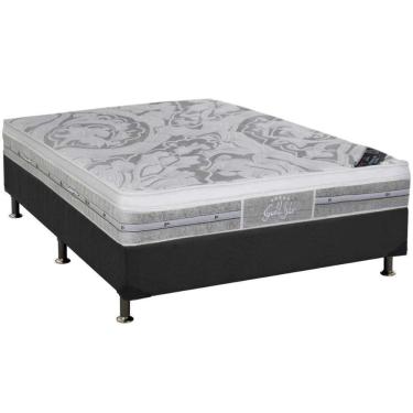 Imagem de Conjunto Box: Colchão Molas Castor Ensacadas Slx Grand Plush + Base Crc Suede Gray Casa...