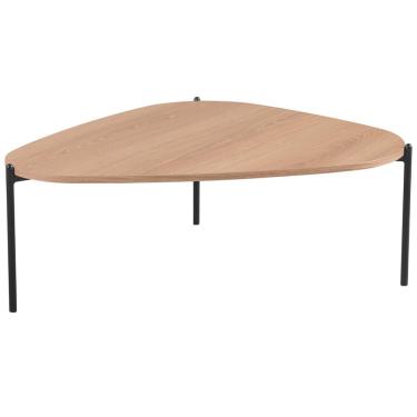 Imagem de Mesa de Centro Para Sala de Estar Pés Metálicos Baixa Adek A03 Hanover Preto - Lyam Decor