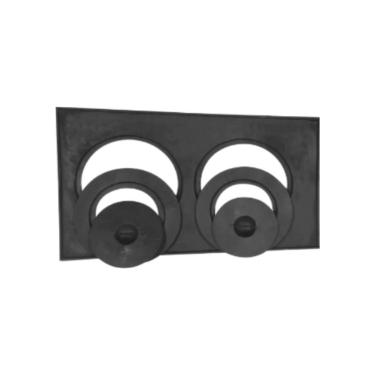 Imagem de Chapa Redução Fogão A Lenha 2 Furos Com Tampa  - 32x54x29cm