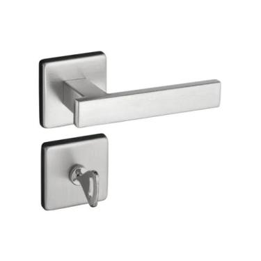 Imagem de Fechadura Concept Banheiro 408-40CB 40mm Roseta Quadrada Cromo Acetina