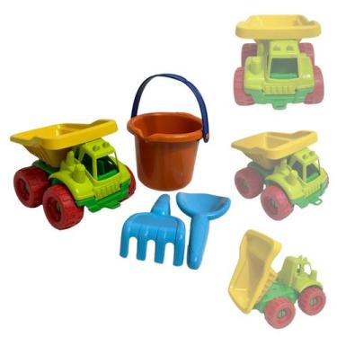 Imagem de Caminhão Caçamba Mini Com Baldinho De Praia Areia Brinquedo - Mili Mul