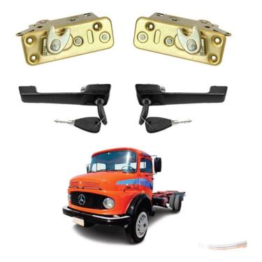 Imagem de Kit Fechaduras + Maçanetas Caminhão Mb 1113 1313 1513 2213 - Un / 4 [f103]