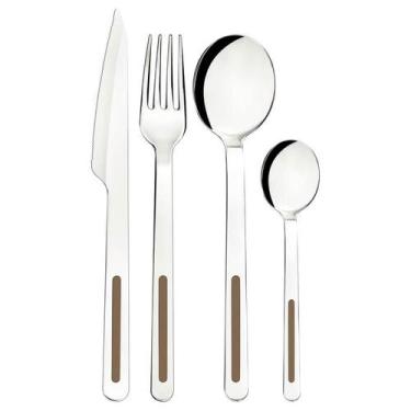 Imagem de Faqueiro Tramontina Vik 24 Peças em Aço Inox Ágata