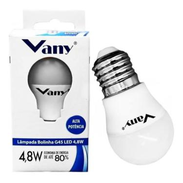 Imagem de Lâmpada Bolinha Led 4,8W Branco Frio E27 Bivolt - VANY, 110V/220V