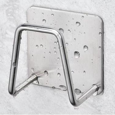 Imagem de Suporte Porta Esponja Bucha Inox p/ Pia Cozinha - Pen Tech, Cinza