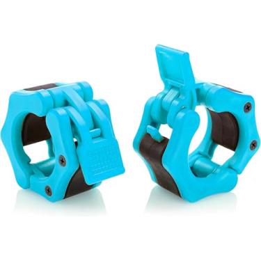 Imagem de Greententljs Coleiras de barra olímpica de 5 cm - trava de 5 cm Pro Weights Hex Bar Grip Plate Clips para agachamentos de academia, levantamento de peso/levantamento terra, encolher de ombros/power
