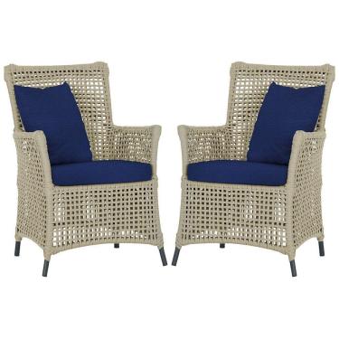 Imagem de Poltronas Igapó Alumínio Pintura Preta Corda Náutica E10 Rami