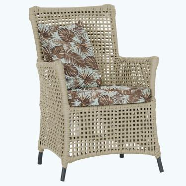 Imagem de Poltrona Igapó Alumínio Micro Pintura Preta Corda Náutica E6 Rami