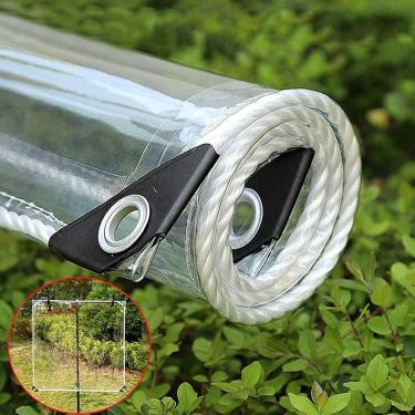 Imagem de Pvc Transparente À Prova D' Água Lona Varanda Guarda-sol Terraço Cerca Anti-envelhecimento Isolamento, Clear, 6mx6m