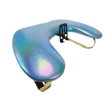 Imagem de Kokiya Mesa de manicure com apoio para as mãos, suporte para celular e antiderrapante, ideal para manicures e maquiadoras em casa, Azul