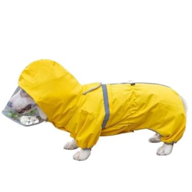 Imagem de Capa de chuva Corgi Capa de chuva para cachorro Quatro pernas Capa de chuva Poncho para cachorro Transparente Chapéu de chuva Poncho leve para Corgi