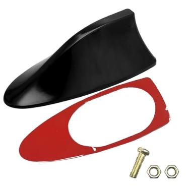 Imagem de Tuxihapp Capa de antena de barbatana de tubarão de carro - Decoração aérea de teto de sinal de substituição de capa de antena de montagem no teto do carro - Capas em forma de barbatana de tubarão de