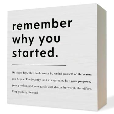 Imagem de ATBWGT Placa de caixa de madeira com citações inspiradoras de saúde mental, citações inspiradoras, decoração de mesa, placas motivacionais de bloco de madeira, placas para decoração de prateleira de