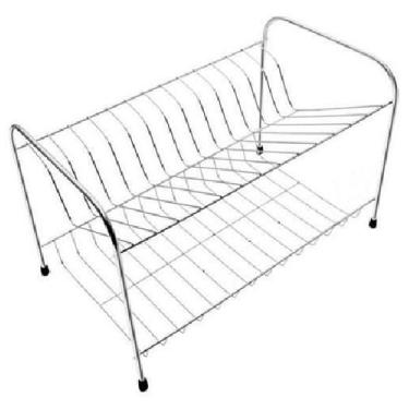 Imagem de Escorredor / Secador De Pratos Aramado Duplo 38,5X22,5X23Cm - OEM