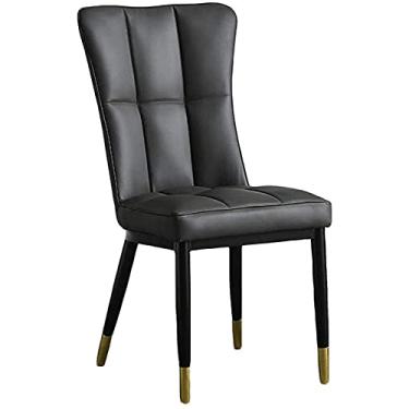 Imagem de Cadeira de jantar, cozinha, sala de jantar, móveis, cadeiras para casa, cozinha, cadeiras de couro com pés de metal, retrô, sala de estar, cozinha, sala de jantar, cadeiras laterais à prova d'água e