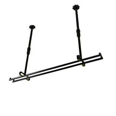 Imagem de Prateleiras para taças de teto penduradas suporte de garrafa de vinho prateleiras de cálice de ferro de metal unidade de decoração de parede (cor: tamanho de fileira única: L80W12Cm)