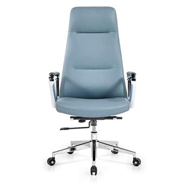 Imagem de Cadeira de escritório encosto mesa e cadeira de escritório cadeira de couro computador cadeira chefe cadeira elevatória cadeira de trabalho cadeira de jogo cadeira (cor: azul, tamanho: 119 x 55 x 56