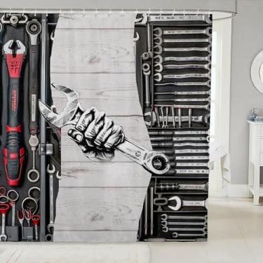 Imagem de Cortinas de chuveiro à prova d'água mecânicas de luxo tecido pesado para banheiro cortina de chuveiro hotel casa dormitório banheiras decoração cortina de chuveiro lavável à máquina cortina com ilhós