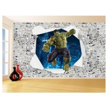 Imagem de Papel De Parede 3D Heróis Página Quadrinhos Hq 3,5M Nhma219 - Você Dec