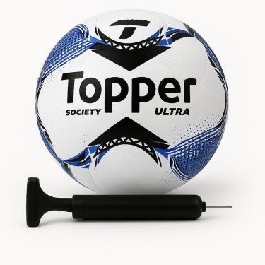 Imagem de Bola de Futebol Society Topper Ultra e Bomba-Unissex