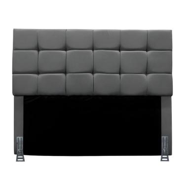 Imagem de Cabeceira Queen 160 Cm Estofada Mali Em Suede Com Frame Cinza