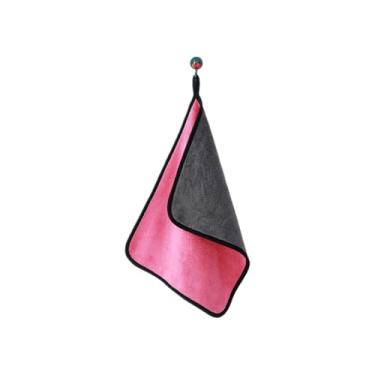 Imagem de Panos de limpeza de microfibra reutilizáveis, toalhas de cozinha super absorventes de duas cores de camada dupla para pratos, vidro, pisos e cuidados com o carro (rosa)