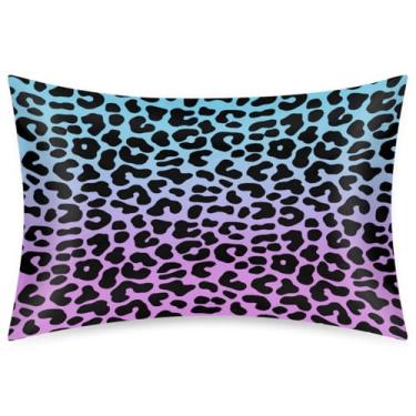 Imagem de Fronha Queen Size de cetim de seda para cabelo e pele, capa de almofada macia, antiderrapante, refrescante, arte gradiente, com fecho de envelope para dormir, mulheres, homens, crianças, 50 x 76 cm, 1