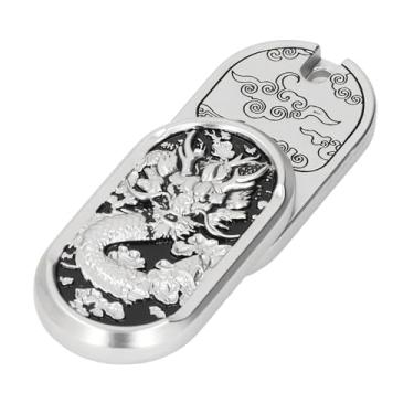 Imagem de Generic Controle Deslizante Magnético Elegante Com Padrão de Dragão para Adultos, Brinquedo de Alívio de Estresse de 3 Modos, Ferramenta Conveniente de Gerenciamento de Estresse, Material de Liga de