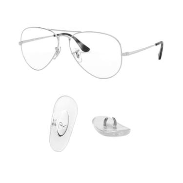 Imagem de HiCycle2 Almofadas de nariz de substituição para óculos RayBan RB3025 RB3016 RB3030 RB3447 RB3362 RB3183 e mais óculos, moldes de óculos de sol com parafusos e chave de fenda (prata, 14 mm)