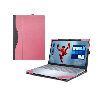 Imagem de Capa de laptop para Dell 16 Plus DB16250 DB16255|16 Plus 2 em 1 DB06250 [sem outros modelos], capa protetora com tudo incluído, capa protetora de couro PU para laptop de 40.6 cm, capa removível (rosa)