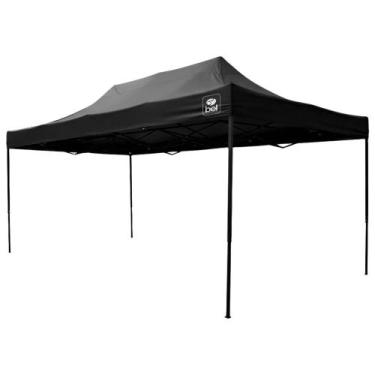 Imagem de Tenda Gazebo 3 x 4,5m Dobrável King Size Preto BELFIX