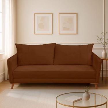 Imagem de Sofá-Cama 3 Lugares Reclinável Confortável Reforçado Veludo premium - 