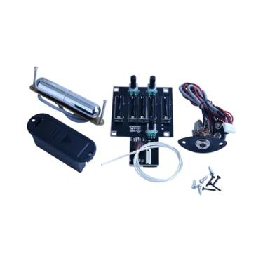 Imagem de oshhni Captador de guitarra com equalizador de 4 bandas e controle de volume. Acessório robusto para instrumentos musicais, leve e fácil de instalar, Bs03