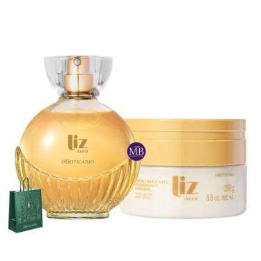 Imagem de Kit Presente Perfume Colônia Creme Corpo Liz Aura O Boticário
