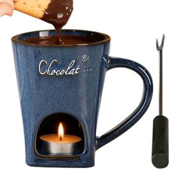 Imagem de Caneca de Fondue de Chocolate - Aquecedor Portátil Pequeno - Pote Pequeno para Fondue Doce | Para Casa Cozinha Restaurante Apartamento Acampamento Festas Adultos Família Férias Casamento