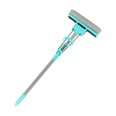 Imagem de Esfregão Mop Rodo Mágico para Limpeza em Geral, com Cabo Extensível, Azul e Cinza
